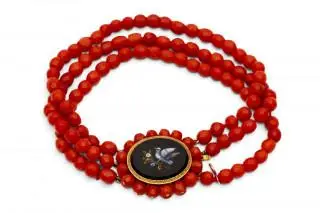 A coral and micro mosaic bracelet – kavel bij Veilinggebouw De Zwaan, Amsterdam
