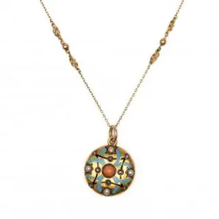A late 19th century round locket – kavel bij Veilinggebouw De Zwaan, Amsterdam