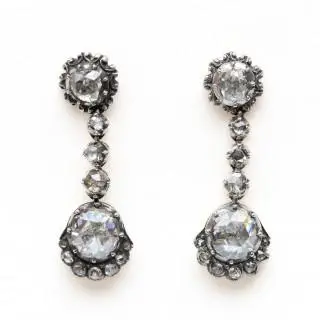 A pair of diamond earstuds – kavel bij Veilinggebouw De Zwaan, Amsterdam
