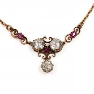 A diamond and ruby necklace – kavel bij Veilinggebouw De Zwaan, Amsterdam