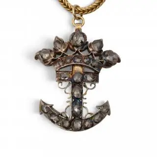 A late 19th century diamond pendant – kavel bij Veilinggebouw De Zwaan, Amsterdam