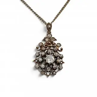 A diamond pendant, ca. 1900 – kavel bij Veilinggebouw De Zwaan, Amsterdam