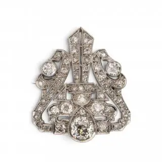 A diamond Art Deco brooch – kavel bij Veilinggebouw De Zwaan, Amsterdam