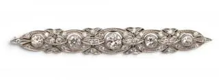 A diamond Art Deco bar brooch – kavel bij Veilinggebouw De Zwaan, Amsterdam