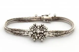A diamond cocktail bracelet, 1960's – kavel bij Veilinggebouw De Zwaan, Amsterdam
