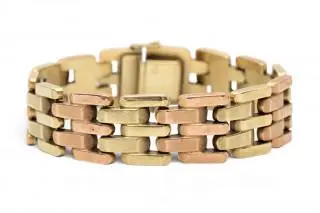 A 1940's two tone tank bracelet – kavel bij Veilinggebouw De Zwaan, Amsterdam