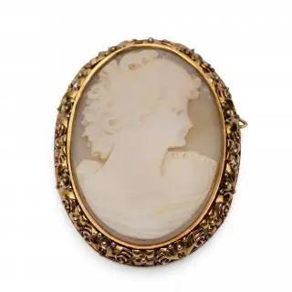 A mid-century cameo brooch – kavel bij Veilinggebouw De Zwaan, Amsterdam
