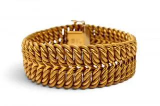 An Italian large double curb link bracelet – kavel bij Veilinggebouw De Zwaan, Amsterdam