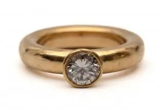 A chunky diamond solitair ring – kavel bij Veilinggebouw De Zwaan, Amsterdam