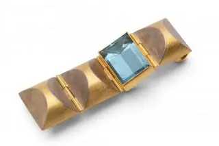A handmade two tone geometrically designed pendant – kavel bij Veilinggebouw De Zwaan, Amsterdam