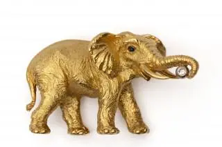Tiffany & Co., a 1980's elephant brooch – kavel bij Veilinggebouw De Zwaan, Amsterdam
