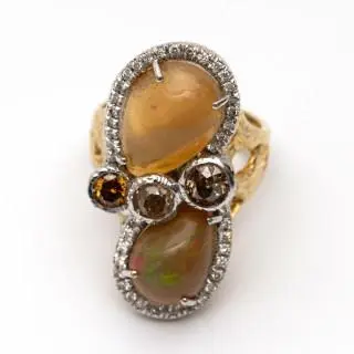 L.F. Code Casa, a naturalistic designed cocktail ring – kavel bij Veilinggebouw De Zwaan, Amsterdam
