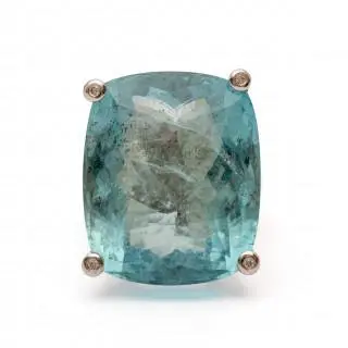 An aquamarine and diamond ring – kavel bij Veilinggebouw De Zwaan, Amsterdam