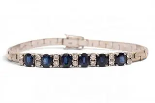 A diamond and sapphire bracelet – kavel bij Veilinggebouw De Zwaan, Amsterdam