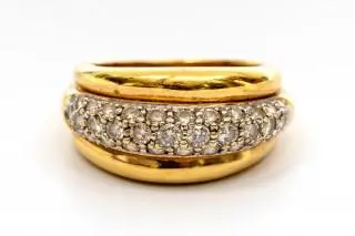 A French diamond dome ring – kavel bij Veilinggebouw De Zwaan, Amsterdam