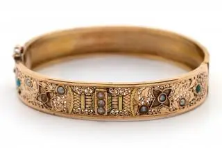 A 19th century French gem-set bangle – kavel bij Veilinggebouw De Zwaan, Amsterdam