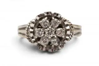 A 1960's diamond cluster ring – kavel bij Veilinggebouw De Zwaan, Amsterdam