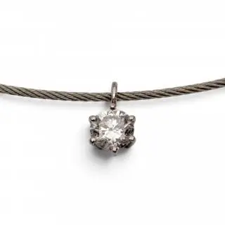 A diamond solitair pendant – kavel bij Veilinggebouw De Zwaan, Amsterdam
