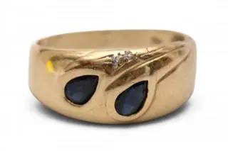 A sapphire and diamond ring – kavel bij Veilinggebouw De Zwaan, Amsterdam