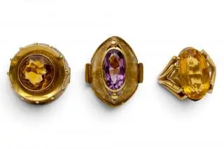 Three 1970's gem-set rings – kavel bij Veilinggebouw De Zwaan, Amsterdam