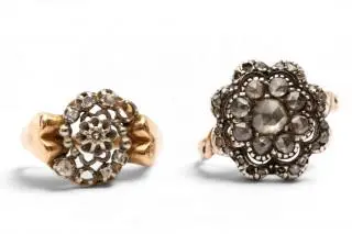 Two diamond rings – kavel bij Veilinggebouw De Zwaan, Amsterdam