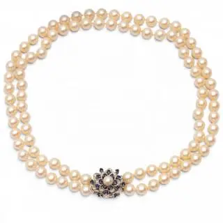 A cultured pearl necklace – kavel bij Veilinggebouw De Zwaan, Amsterdam