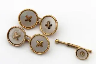 A pair of mother of pearl jumelles cufflinks – kavel bij Veilinggebouw De Zwaan, Amsterdam