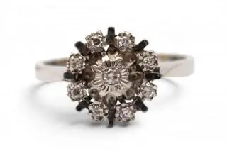 A diamond cluster ring – kavel bij Veilinggebouw De Zwaan, Amsterdam