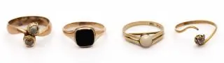 Four gem-set rings – kavel bij Veilinggebouw De Zwaan, Amsterdam