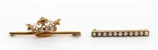 Two gold bar brooches – kavel bij Veilinggebouw De Zwaan, Amsterdam