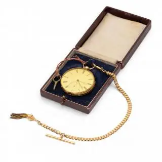 A 19th century gold key wind pocket – kavel bij Veilinggebouw De Zwaan, Amsterdam