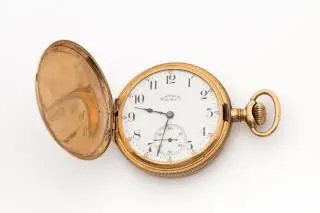 A gold hunter pocket watch made by Elgin for George W. Welsh's Son – kavel bij Veilinggebouw De Zwaan, Amsterdam