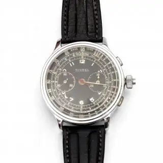 Nivrel, a steel chronograph wristwatch – kavel bij Veilinggebouw De Zwaan, Amsterdam
