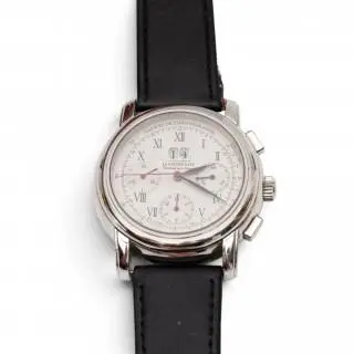 La Grande Date, Chronographe Suisse, a steel wristwatch – kavel bij Veilinggebouw De Zwaan, Amsterdam