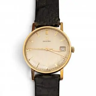 Omega, a gold 1960's wristwatch – kavel bij Veilinggebouw De Zwaan, Amsterdam