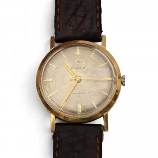 Cortébert, gold mid-century wrist watch – kavel bij Veilinggebouw De Zwaan, Amsterdam