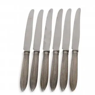 Set van zes tafelmessen, Empire, Amsterdam – kavel bij Veilinggebouw De Zwaan, Amsterdam