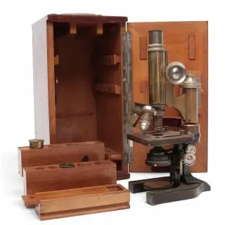 Leitz monoculaire microscoop, circa 1920 – kavel bij Veilinggebouw De Zwaan, Amsterdam