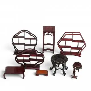 China, collectie houten standaards – kavel bij Veilinggebouw De Zwaan, Amsterdam