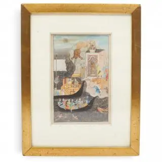 India, miniatuur op papier, 20e eeuw – kavel bij Veilinggebouw De Zwaan, Amsterdam