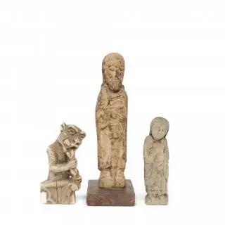 Drie gegoten sculptuurtjes – kavel bij Veilinggebouw De Zwaan, Amsterdam