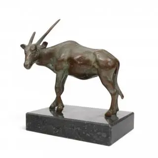 Bronzen sculptuur van antilope, 20e eeuw – kavel bij Veilinggebouw De Zwaan, Amsterdam