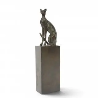 Klein bronzen sculptuur, 'Bastet', 1992 – kavel bij Veilinggebouw De Zwaan, Amsterdam