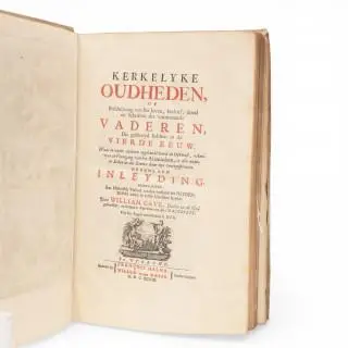 Antiquarisch werk, Kerkelyke Oudheden, William Cave, 1698 – kavel bij Veilinggebouw De Zwaan, Amsterdam