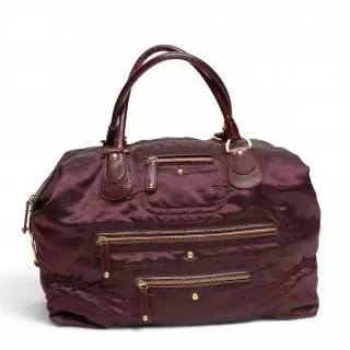 Tod's burgundy nylon and leather Satchal, circa 2010 – kavel bij Veilinggebouw De Zwaan, Amsterdam