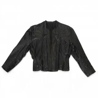 Atelier Fong Leng leather black crocodile jacket, circa 70-80s – kavel bij Veilinggebouw De Zwaan, Amsterdam