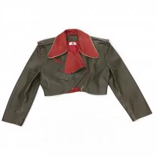Atelier Fong Leng green and red leather jacket, circa 70-80s – kavel bij Veilinggebouw De Zwaan, Amsterdam