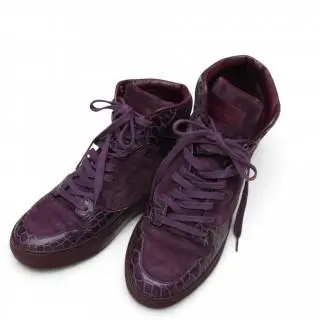Balenciaga purple crocodile leather and suede high top sneakers, circa 2015 – kavel bij Veilinggebouw De Zwaan, Amsterdam