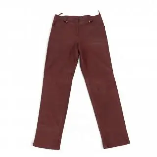 Gianni Versace burgundy leather trousers, circa 80-90s – kavel bij Veilinggebouw De Zwaan, Amsterdam