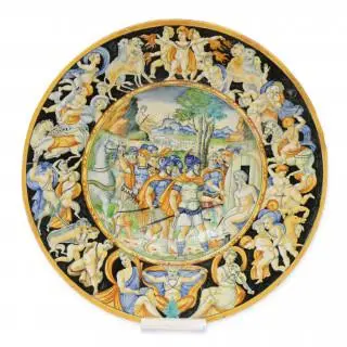 Italië, Urbino, majolica schotel, 19e eeuw – kavel bij Veilinggebouw De Zwaan, Amsterdam